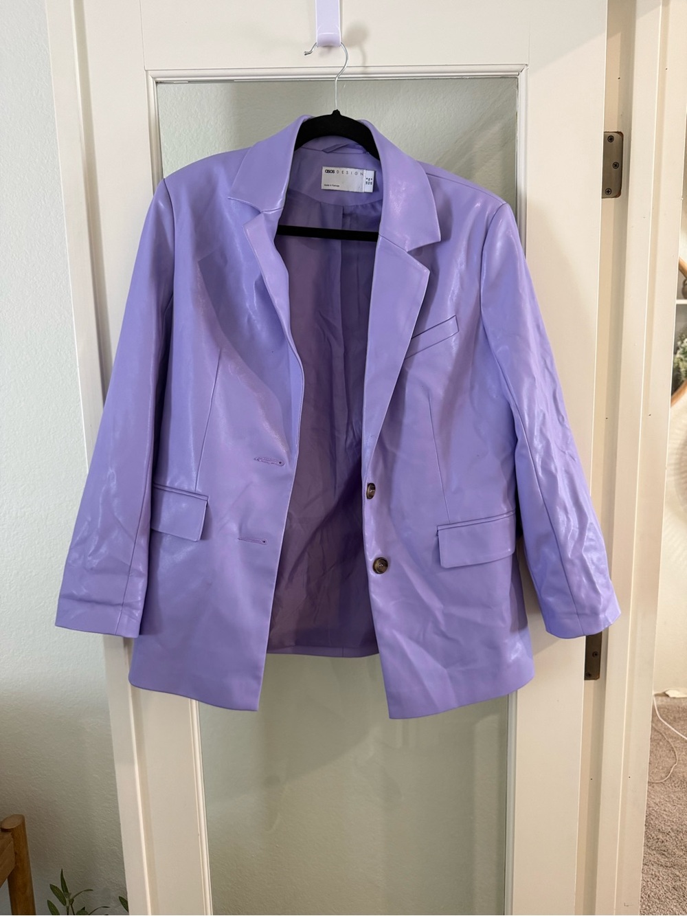 ✨ASOS Lilac Faux Leather Blazer Jacket - Women